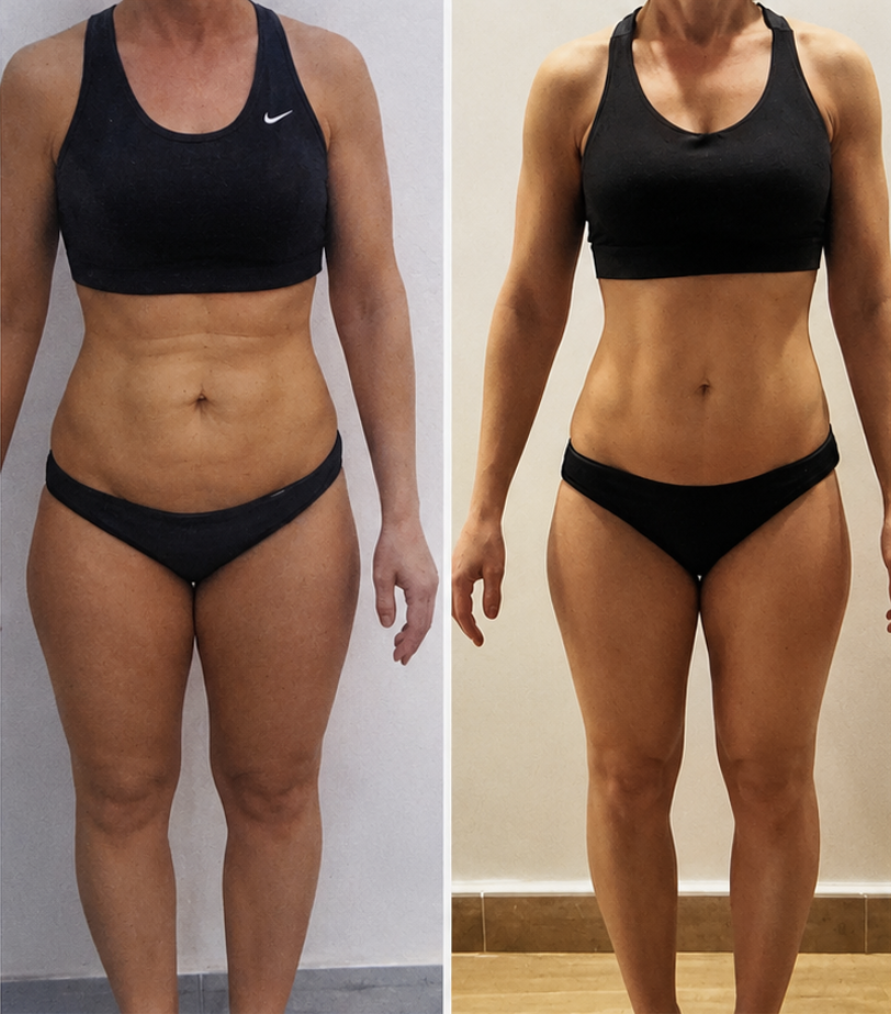 Resultado de Silvia — antes y después